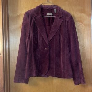 Maroon, blazer, brand I.e, size large
